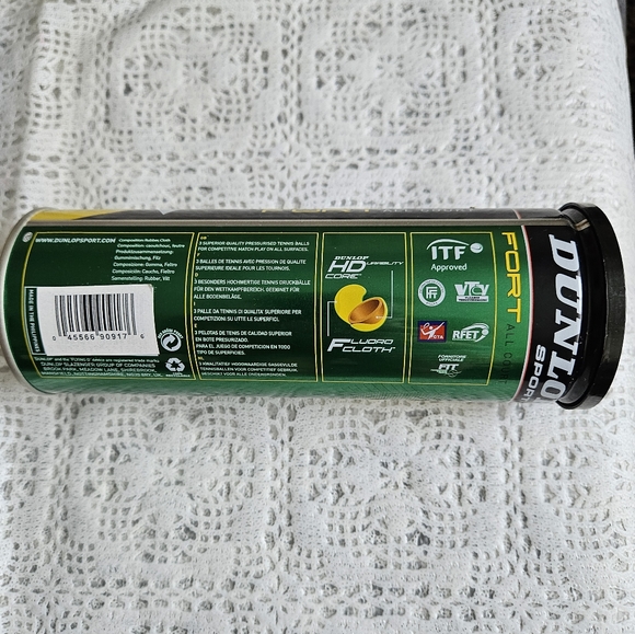 Dunlop Fort All Court Tournament Match Playing Tennis Balls Pack Of 3 - Picture 3 of 5